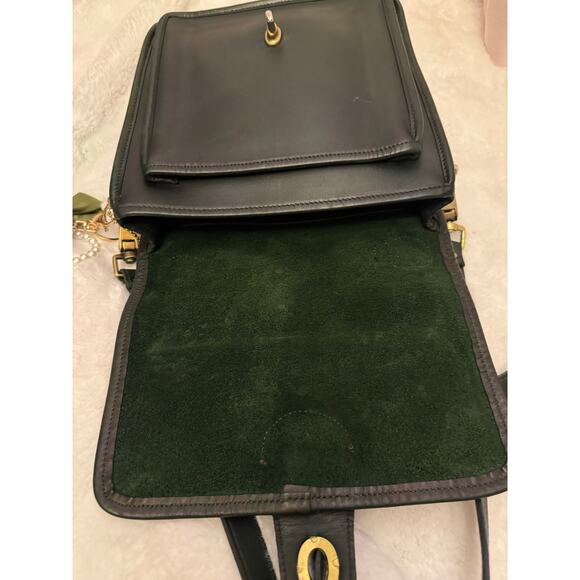 Vintage 1980s Coach Green Bag USA Made Crossbody - Picture 14 of 16